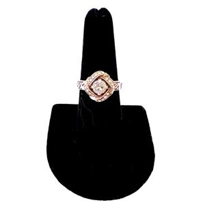 Brighton Two-Tone Ring with Crystal Center
